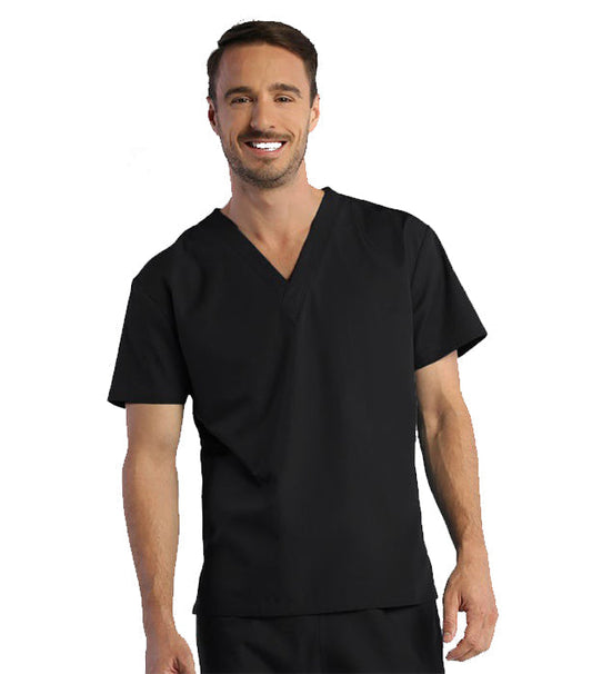 Poplin Unisex Scrub Set - 5 Pockets, Half Sleeve (2-Pocket Top with Pencil Pocket & Pant with 1 Back and 1 Cargo Pocket)