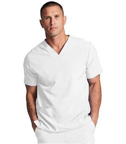 Microfiber Stretch Scrub set 6 pocket solid unisex half sleeve (2 pocket top 4 pocket pant( 2 side pocket 2 back pocket)