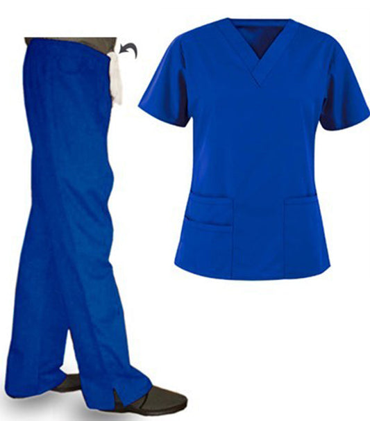 Microfiber Stretch Bravo solid set 6 pocket half sleeve (top 3 pocket with 1 pencil pocket bravo with bottom 2 pocket bootcut)