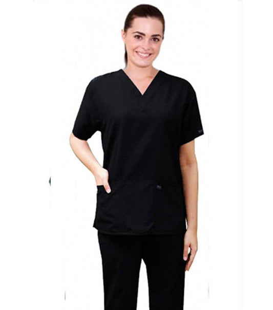 Microfiber Stretch scrub set 4 pocket half sleeve ladies (2 front pocket top & 2 side pocket pant)