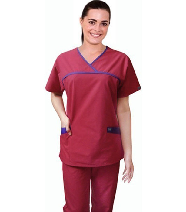 Microfiber Stretch A_ set horizontal crossover 4 Pockets Half Sleeve (Top 2pkt with Pant 2 pkt)