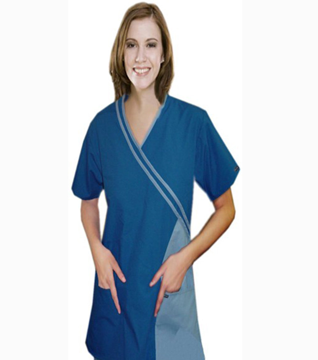Poplin Double cross piping 4 pocket set half sleeve with matching bottom (top 2 pkt with bottom 2 pkt boot cut)