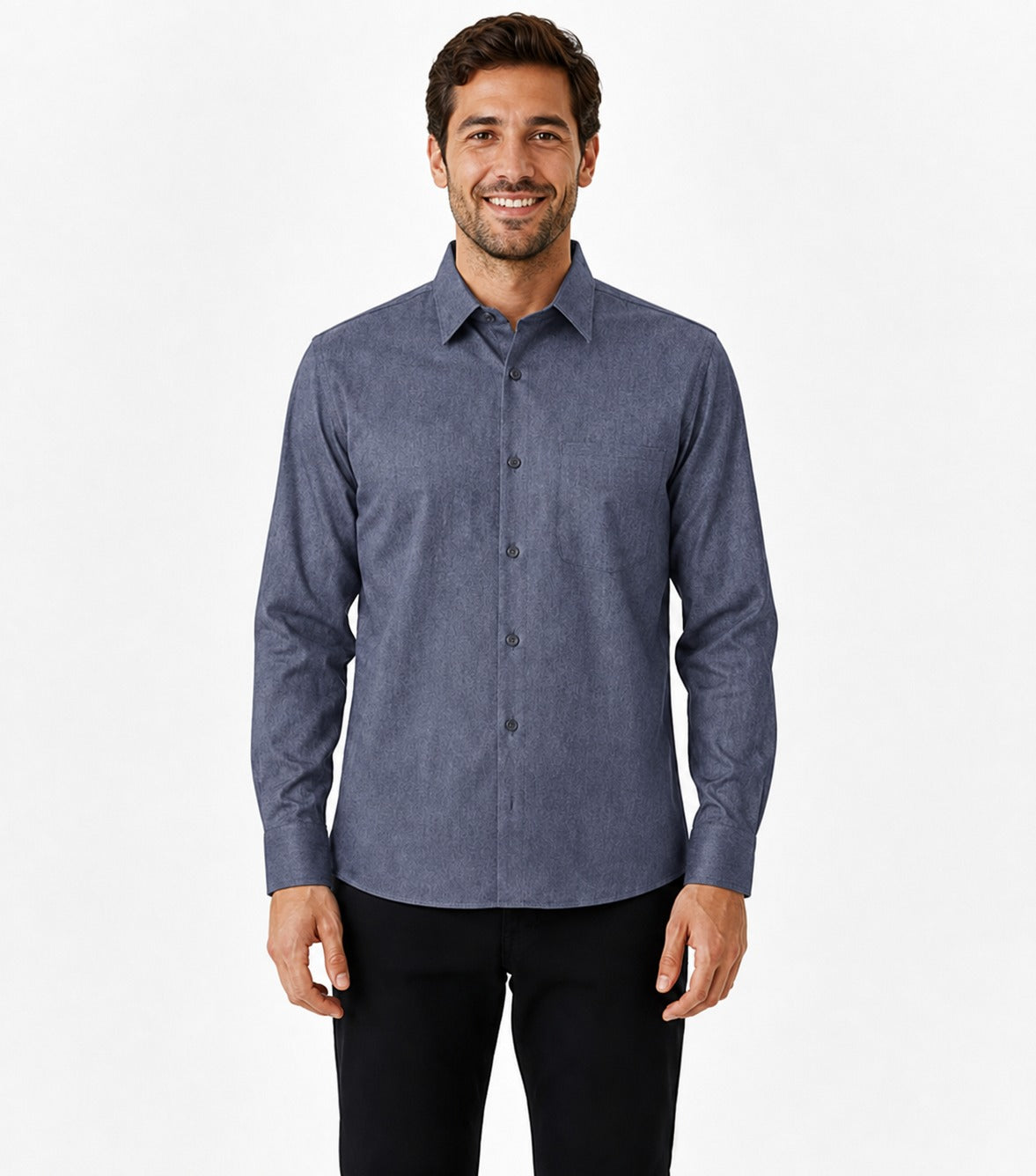 Unisex Denim Full Sleeve 1 Chest Pocket Shirt