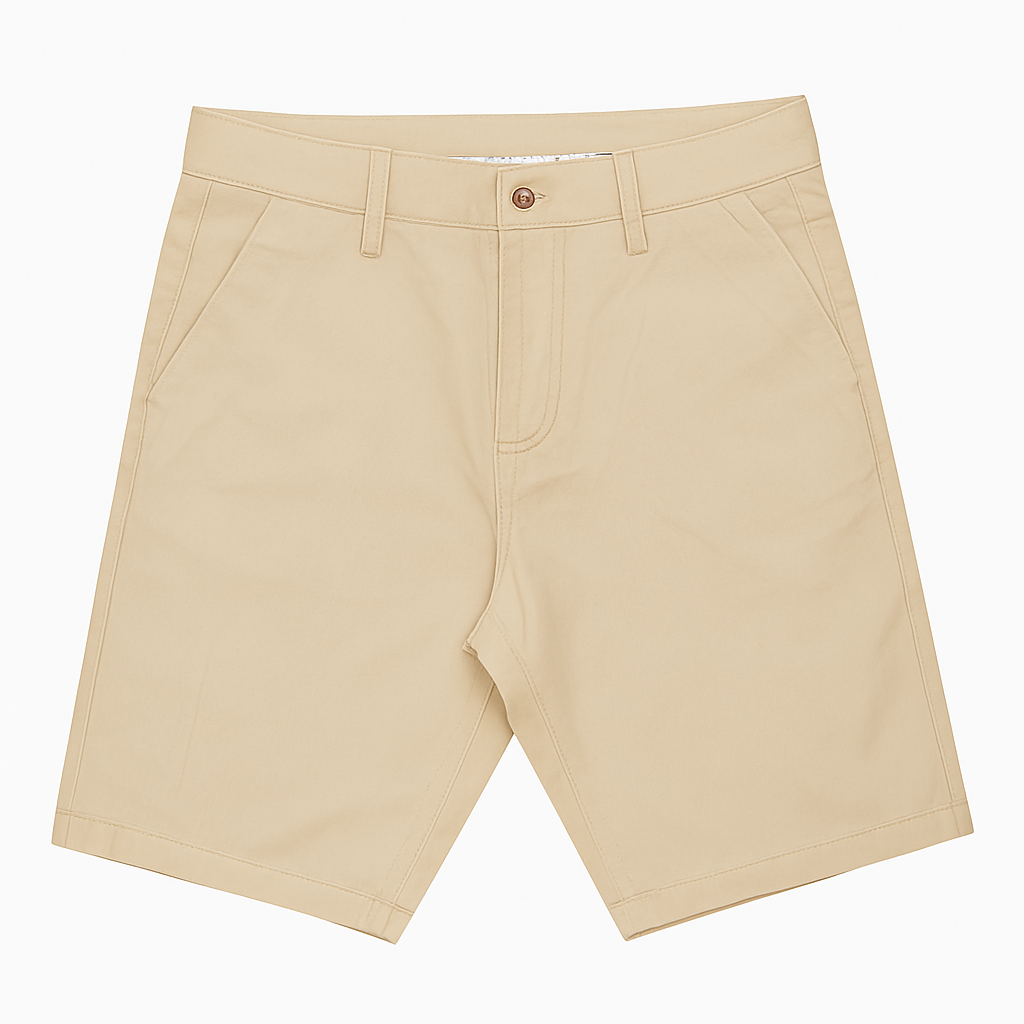 PW: SlimFit Chino Shorts - Half Length Length with 4 Pockets (2 Side Pockets and 2 Back Pockets)