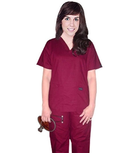 Microfiber Stretch Scrub set 5 pocket solid ladies half sleeve (top 2 pocket with 1 pencil pocket and pant with 2 cargo pocket
