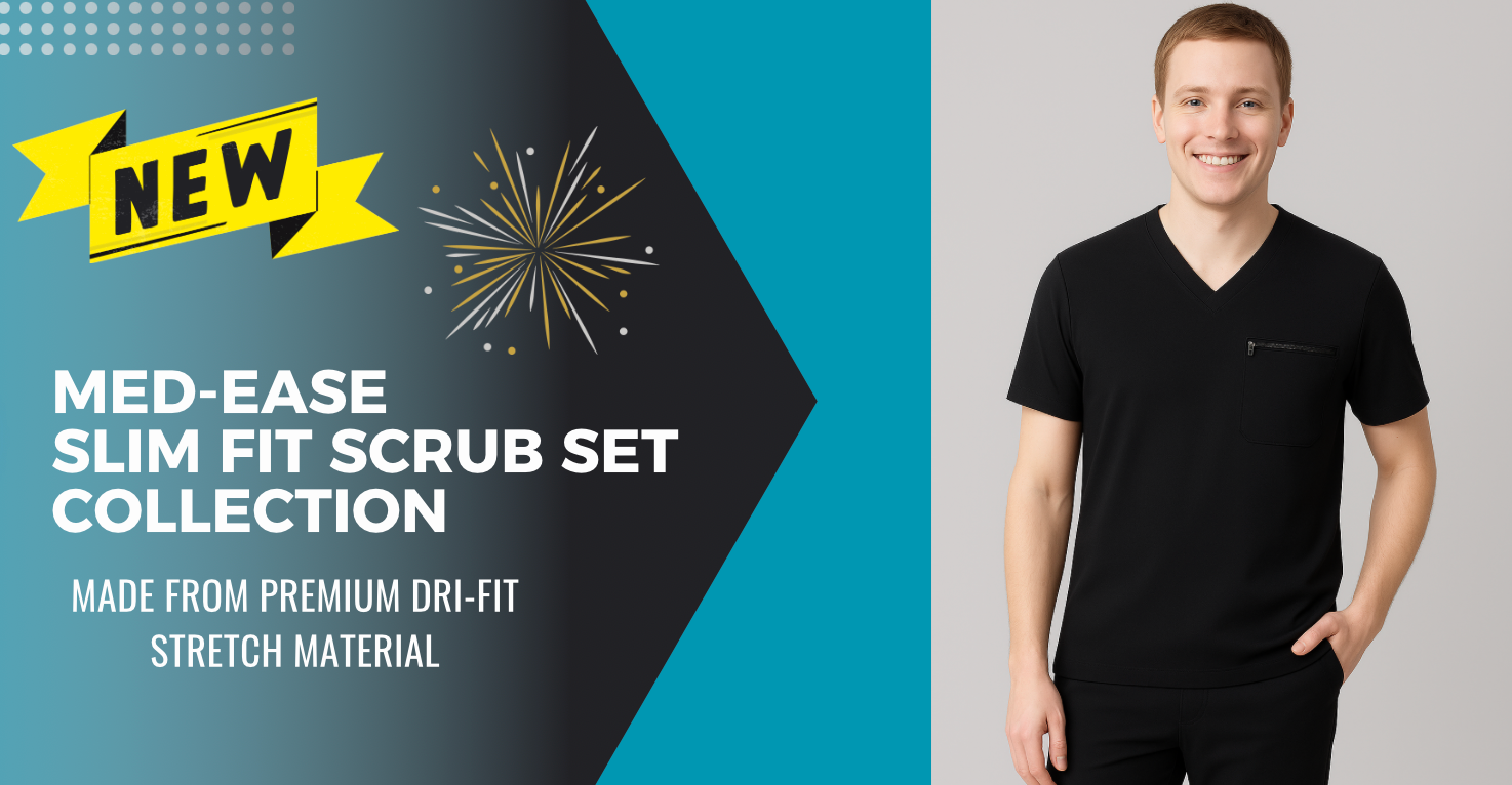 MedEase DriFit Stretch Scrub Set – Premium Moisture-Wicking Medical Uniforms for Comfort & Style