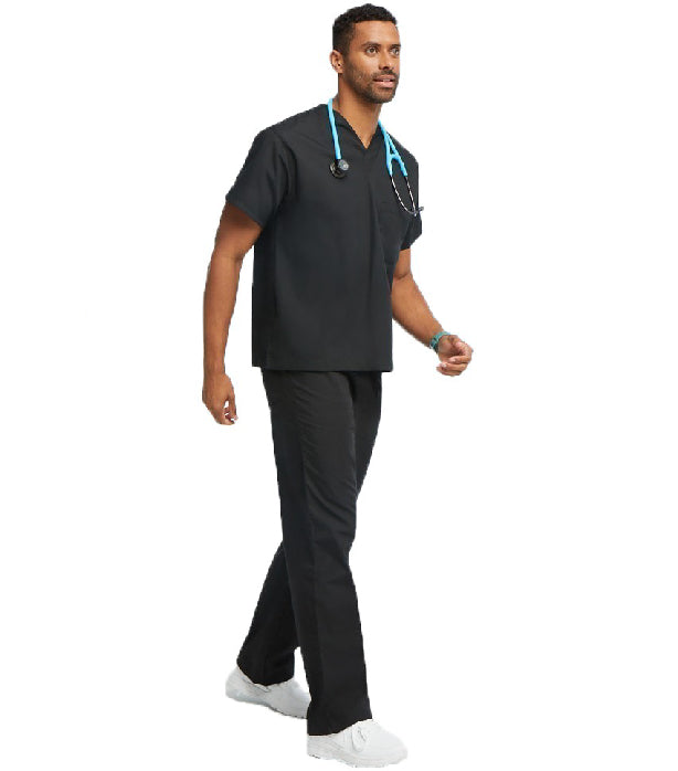 Interlock Stretch (100% polyester) Scrub set no pocket normal unisex solid half sleeve (top without pocket and bottom without pocket) with drawstring, non-elasticated waistband.Fabric weight above 4.86 oz