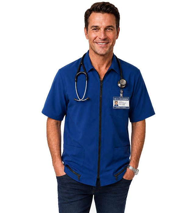 Stretchable jacket with collar 3 pockets (zipper on two bottom pockets) half sleeve with zipper