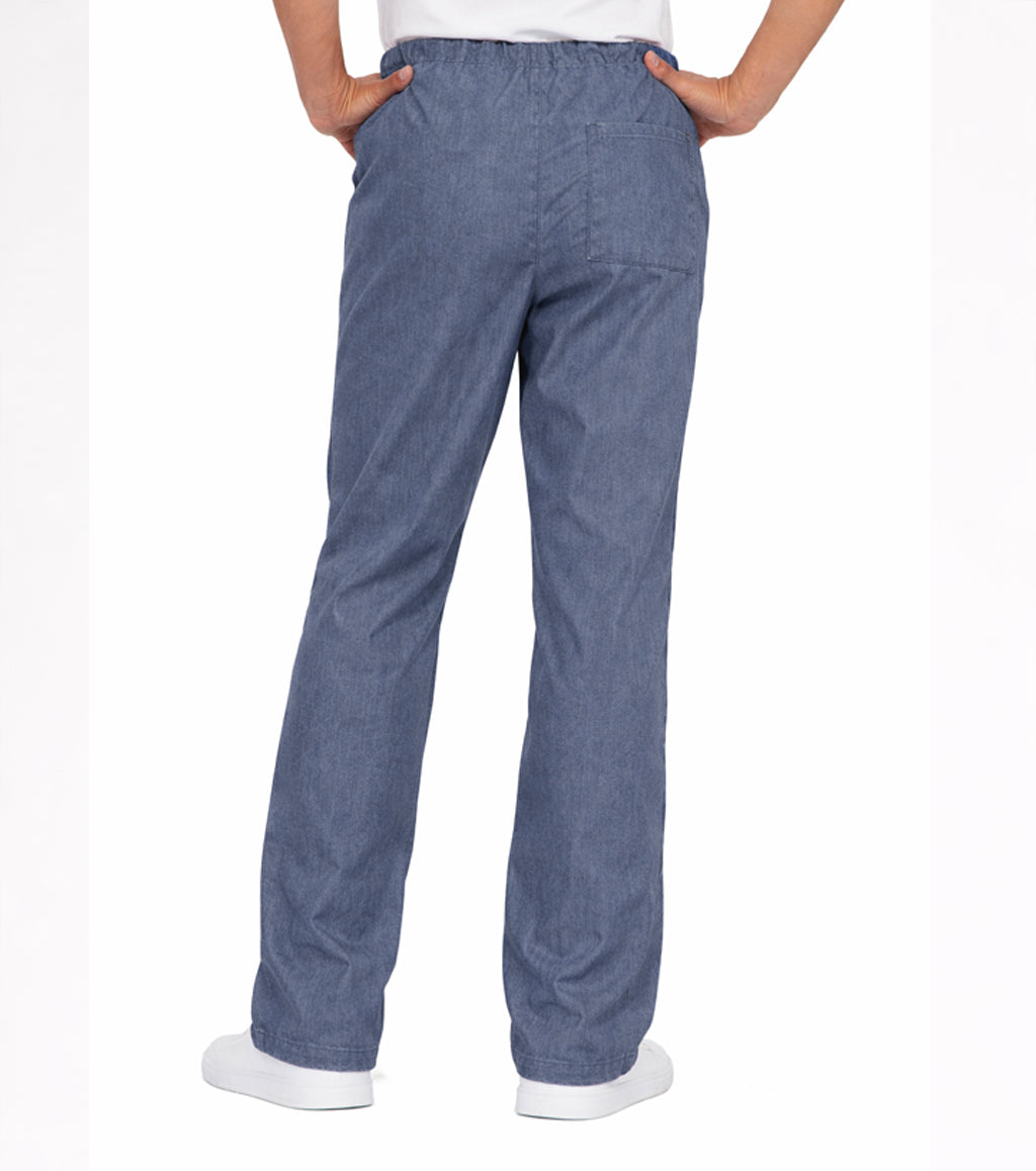 Unisex Denim Scrub Pant – 1 Back Pocket, with Drawstring