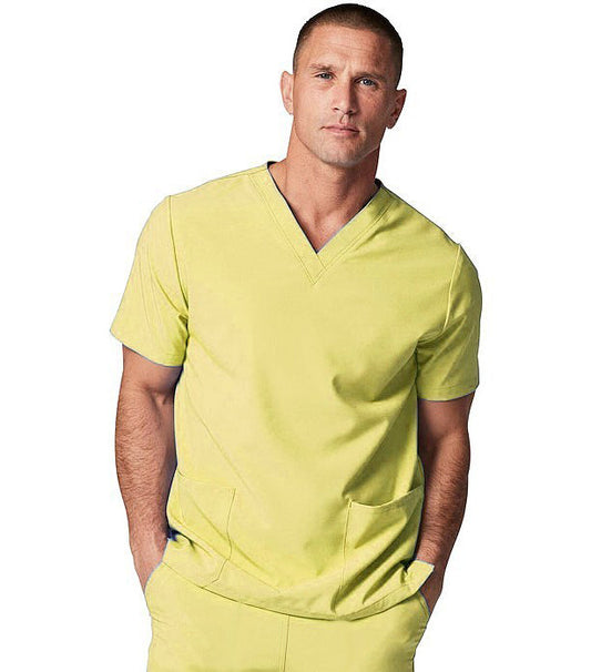 Poplin Unisex Scrub Set - 6 Pockets, Half Sleeves (2-Pocket Top & 4-Pocket Pant 2 side 2 back pockets Full elastic waistband with twill white drawstring)