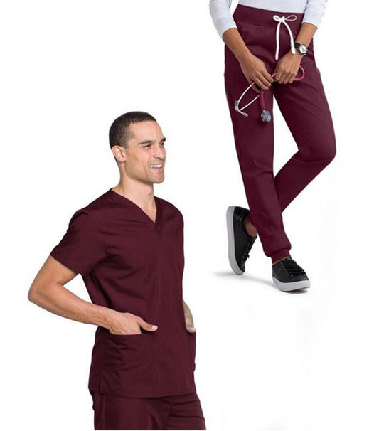 Poplin Unisex Jogger Scrub Set - 4 Pockets, Half Sleeves (2-Pocket Top & 2-Pocket Jogger Pant)