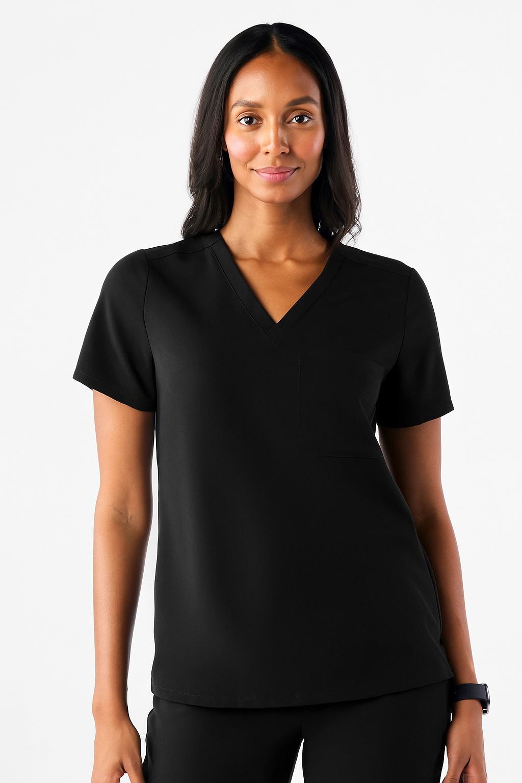 PW:MedEase DriFit Stretch Fabric Unisex Scrub Set (V-Neck Pocketless Top & Straight Legs 2 Side Pocket Pants)