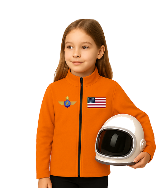 StarKid Astronaut Jacket - Poplin Fabric (35% Cotton 65% Polyester) Jacket with 2 Side Pockets