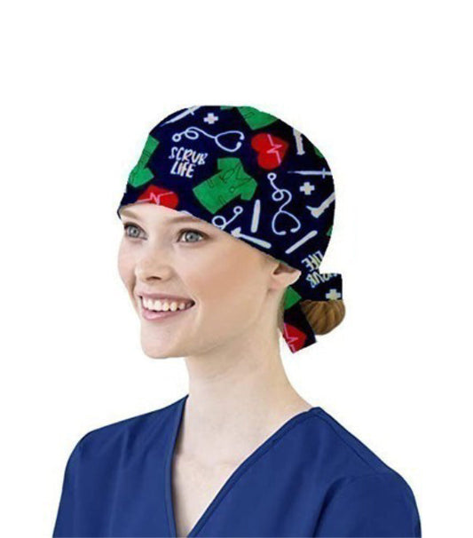 Poplin Scrub Caps in Multiple Prints
