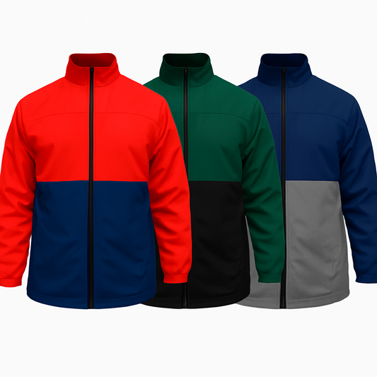 Pack of 3 Multi-Color Aero Dynamic Windbreaker Unisex Jackets With 2 Pockets  - Memory Fabric Without Print