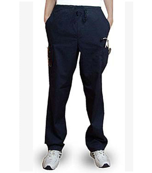 poplin Unisex Scrub Pant - 6 Pockets (2 Side, 2 Cargo, 1 Back, 1 Cell Phone Pocket)