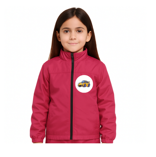 Penelope Race Jacket With Print - Microfibre Fabric Jacket with 2 Side Pockets