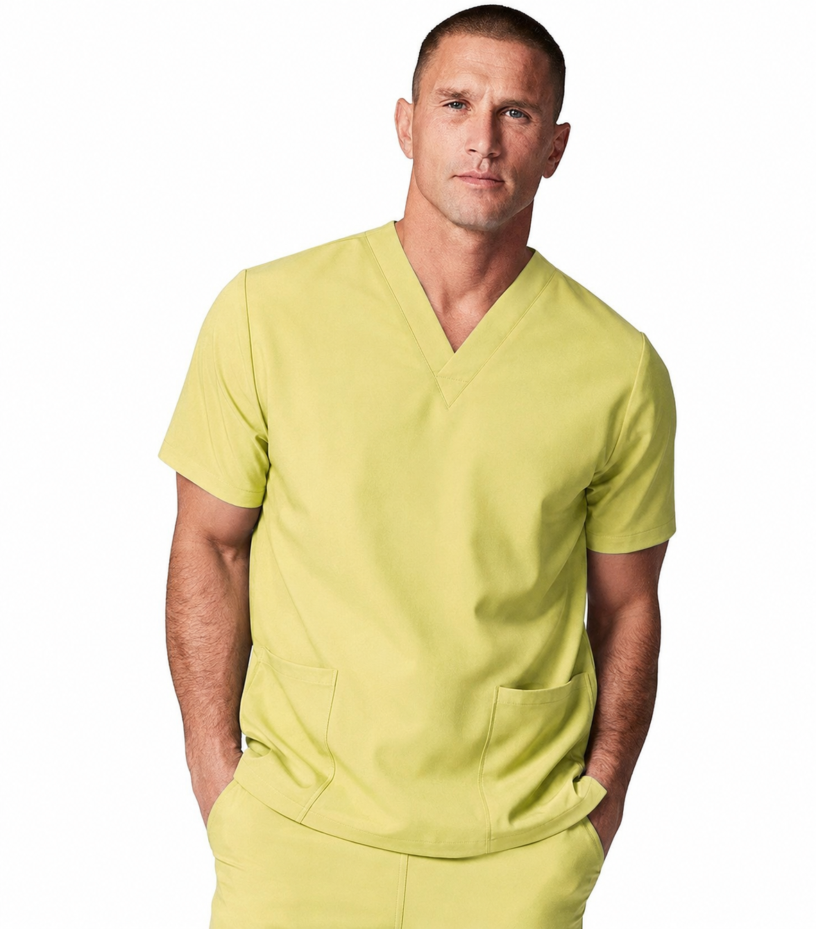 Poplin Unisex Scrub Set - 4 Pockets, Half Sleeves (2-Pocket Top & 2-Pocket Pant)