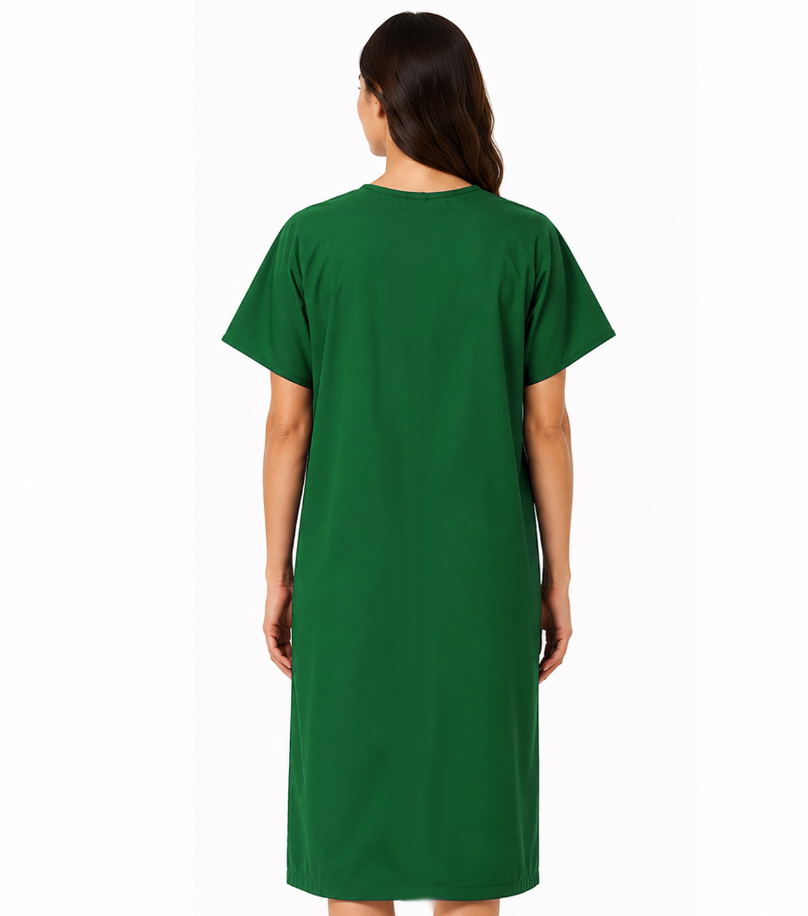 Patient Gown front open half sleeve with matching piping tie-able OR Velcro