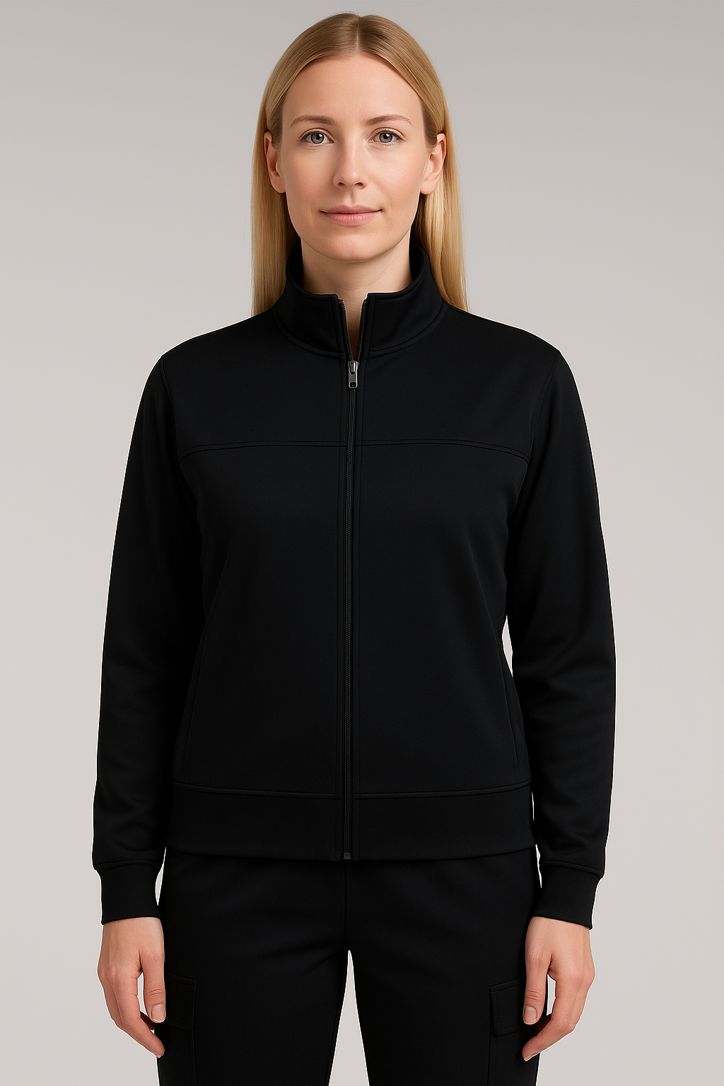 Polyester Mesh Moisture Wicking & Odor Protection Fabric Med-Athletica 3 Piece Unisex Scrub set - 6 pockets (2 pocket Jacket 4 pocket cargo jogger pant)