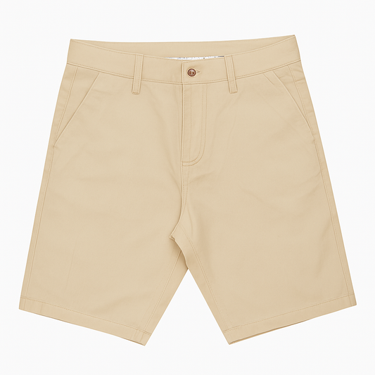 PW: SlimFit Chino Shorts - Half Length Length with 4 Pockets (2 Side Pockets and 2 Back Pockets)