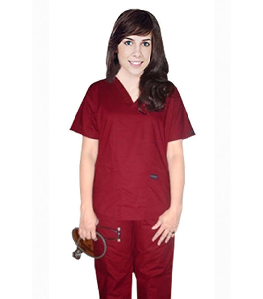 Poplin Scrub set 5 pocket solid ladies half sleeve (top 2 pocket with 1 pencil pocket and pant with 2 cargo pocket)