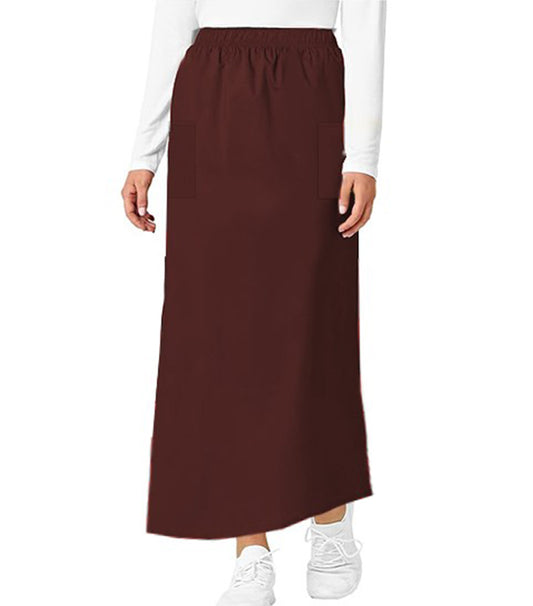 Poplin Women's A-Line Skirt with 2 Cargo Pockets